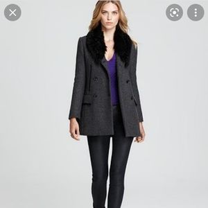 Theory double-breasted wool peacoat M NWOT "Leocadia" Heredium